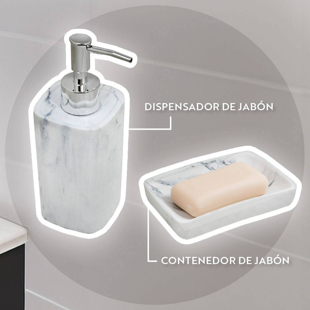 ACCESORIO CERAMICO P/BANO 4PZ LH-3649 - Imagen 2