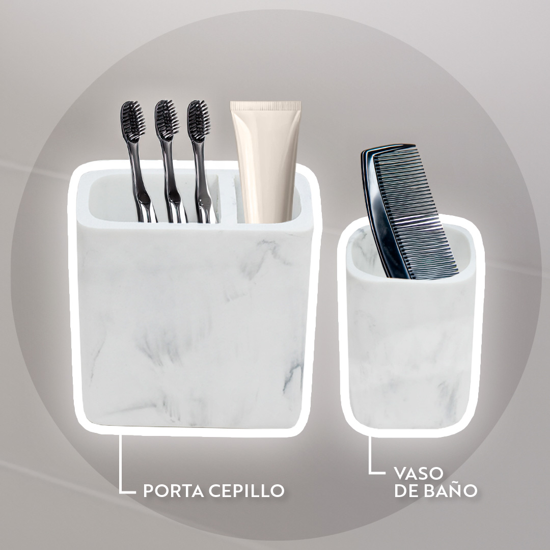 ACCESORIO CERAMICO P/BANO 4PZ LH-3649 - Imagen 3