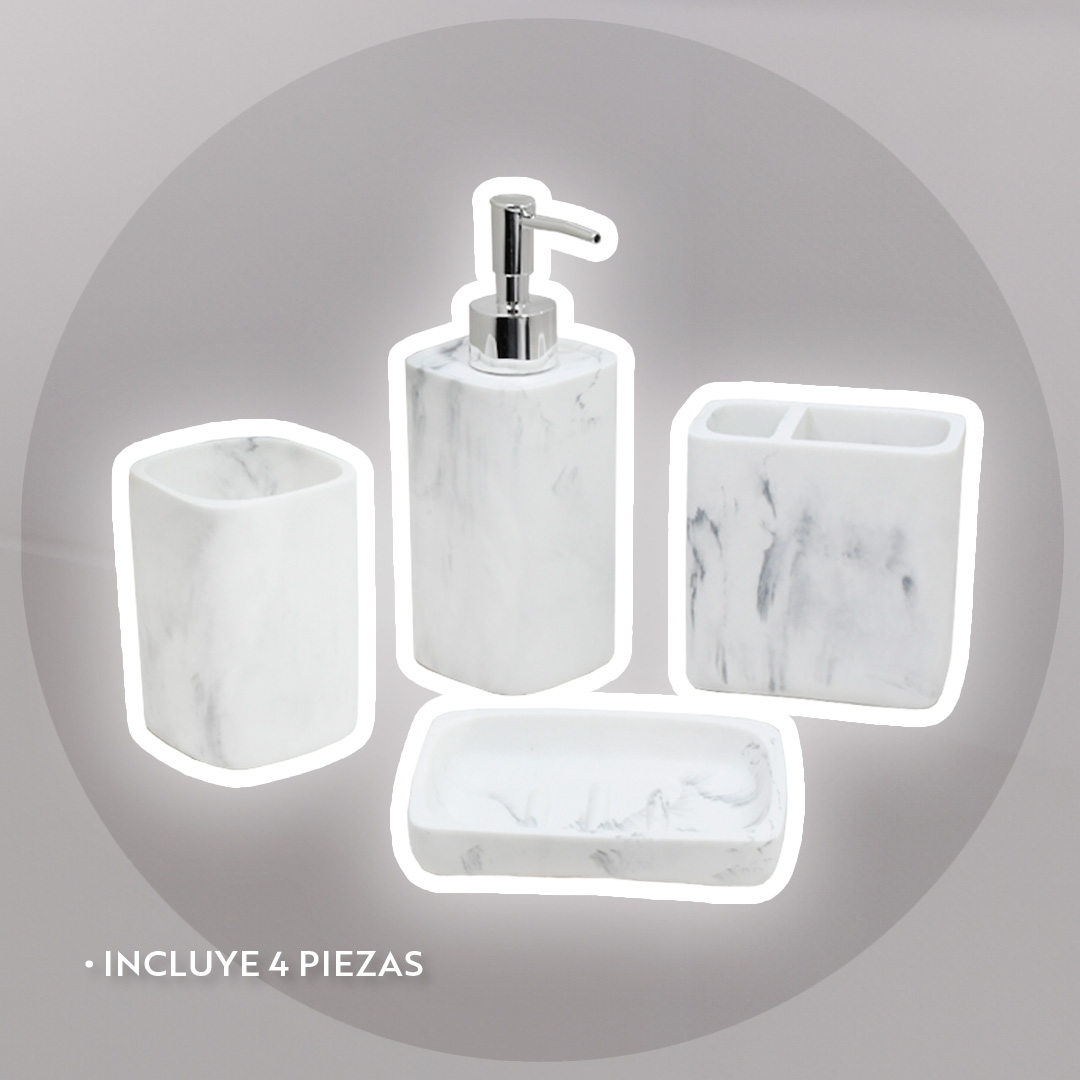 ACCESORIO CERAMICO P/BANO 4PZ LH-3649 - Imagen 4