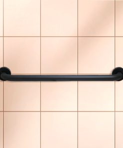 BARROTE METALICO NEGRO P/BANO LARGO 50CM LH-3434