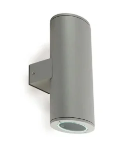 APLIQUE EXTERIOR PISTON 2xgu10 50W PLATA 70808 FARO