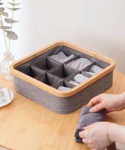 ORGANIZADOR 9 REPARTICIONES DE TELA MADERA LH-4183