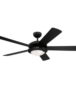 VENTILADOR DE TECHO CON LUZ 132CM COMET NEGRO MATE 78719 FARHO