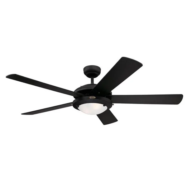 VENTILADOR DE TECHO CON LUZ 132CM COMET NEGRO MATE 78719 FARHO