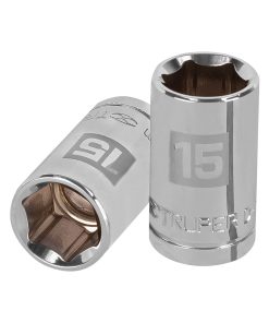 Dado de 15 mm, 6 puntas, cuadro 1/2″, Truper 13265 D-1215-M