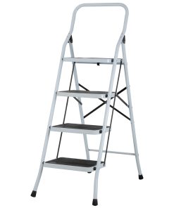 Escalera tubular, plegable, 4 peldaños, Pretul ESTU-4P 24122