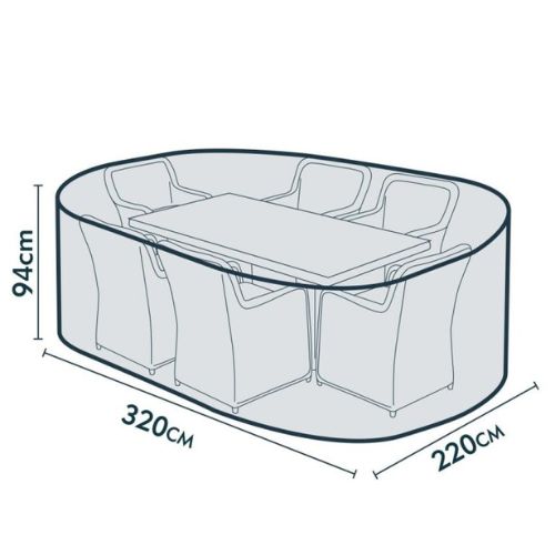 Funda 110gr. Verde Mesa Rectangular 325×205/90 cm. (Faura) - Imagen 2