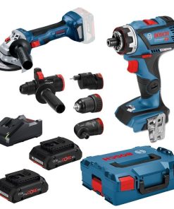 Kit Bosch Amoladora GWS 18V-7 + Taladro/atornillador GSR 18 V-60 FC + 2 Baterías 4 Ah + Cargador Gal 18V-40