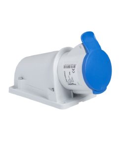 Wall Mounted Angle Industrial Socket with Wander Plug – 2P+N – 16A – 250V – IP44