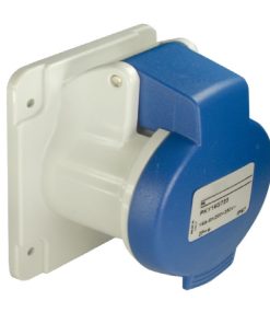 Panel Mounted Straight Industrial Socket with Wander Plug – 2P+N – 32A – 250V – IP44