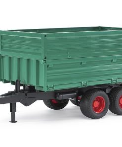 REMOLQUE DOBLE EJE CON DOBLE BANDERA DESMONTABLE TRACTORES BRUDER 02010