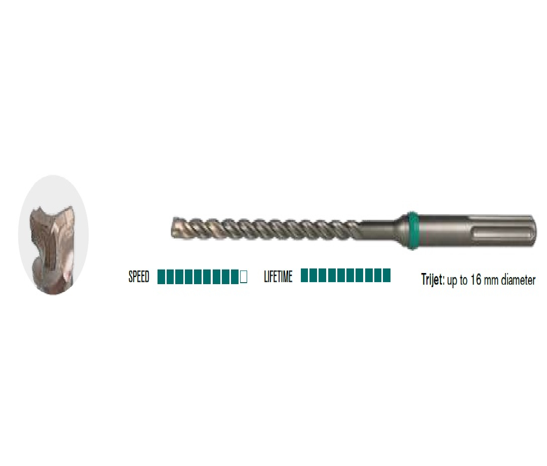 Hammer Drill Bit – Enduro SDS-Max – Trijet – 15mm x 400mm – Heller - Imagen 2