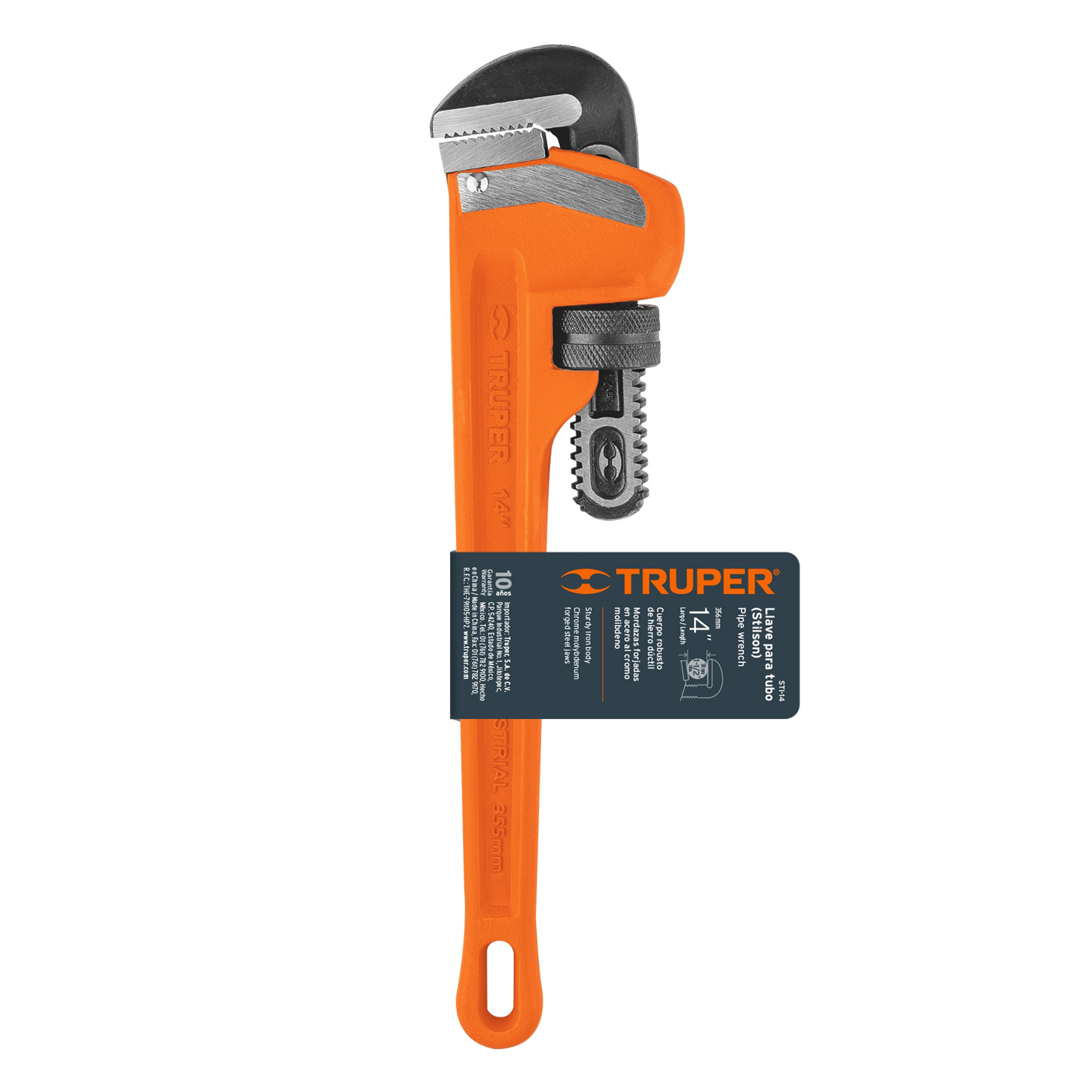 Llave stilson 14″ cuerpo robusto de hierro dúctil, Truper STI-14 15838 - Imagen 4