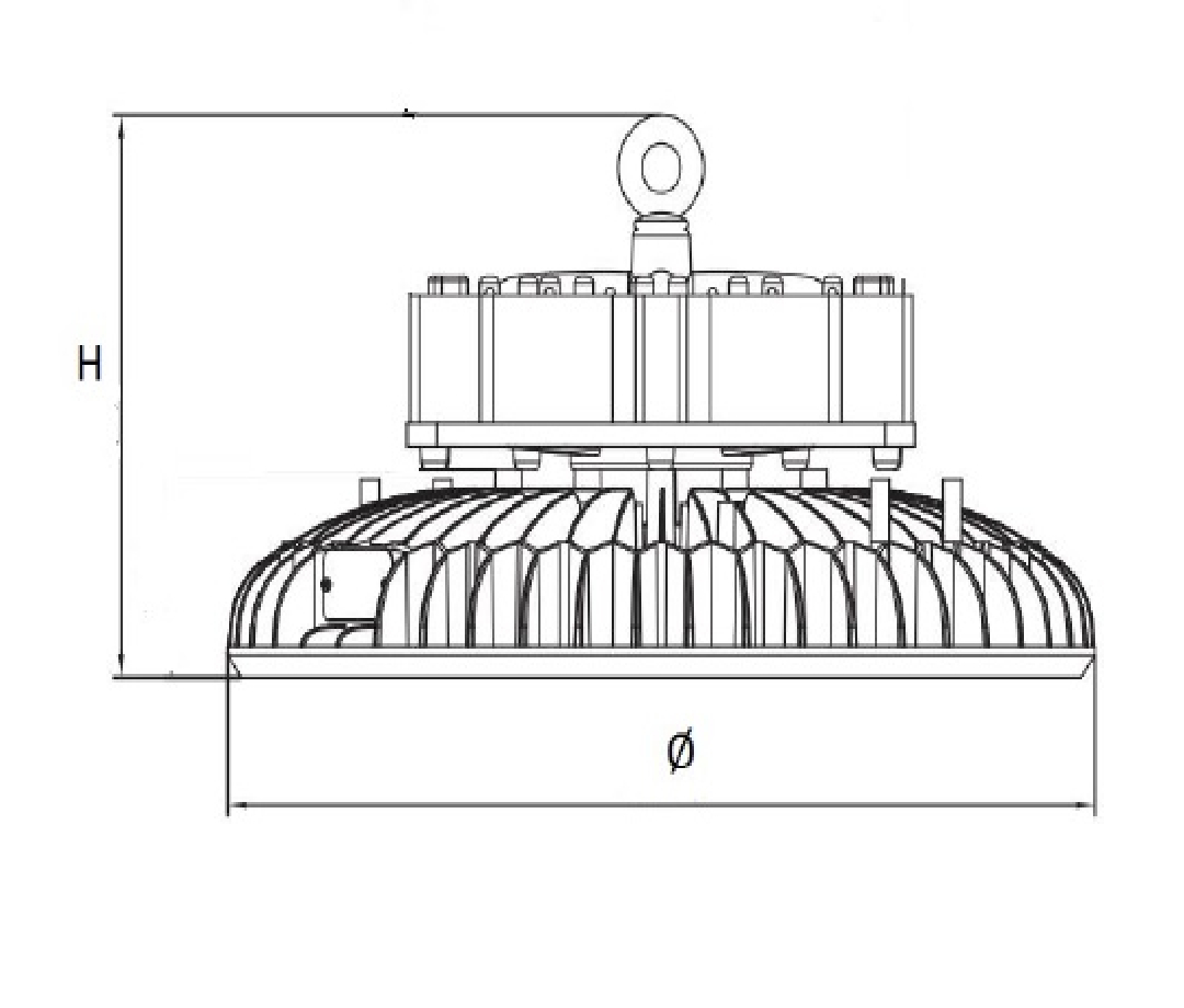 UFO LED High Bay – 200 Watt – Day Light – IP65 – i-LED - Imagen 2