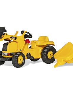 CAT CON PALA + REMOLQUE ROLLY KID TRACTOR A PEDALES ROLLY TOYS 023288