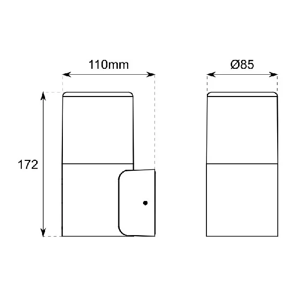 APLIQUE EXTERIOR 1XE27 GRIS ANTRACITA PALMA-A-G CONALUX - Imagen 3