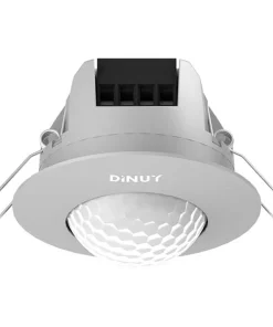 DETECTOR DE MOVIMIENTO 360º EMPOTRABLE EN TECHO PLATA DM TEC 03P DINUY