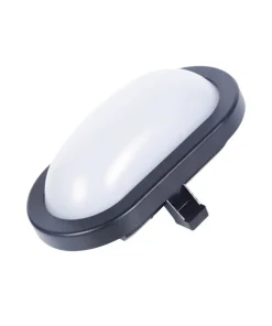 APLIQUE LED EXTERIOR OVAL NEGRO 6W IP64 4000K LEX06002 ALVERLAMP
