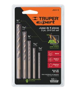 Juego de 5 brocas HSS para metal, Truper Expert 11394 JBAV-5