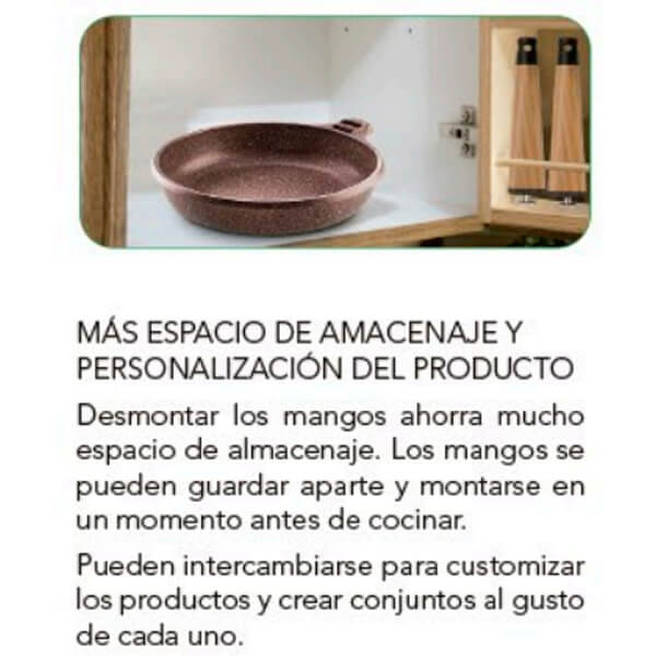 Sartén de Aluminio Fundido Antiadherente – Castey Terracota - Imagen 6